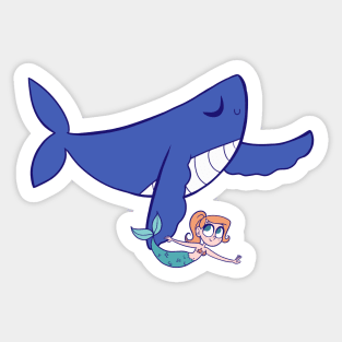 Whale & Mermaid Sticker